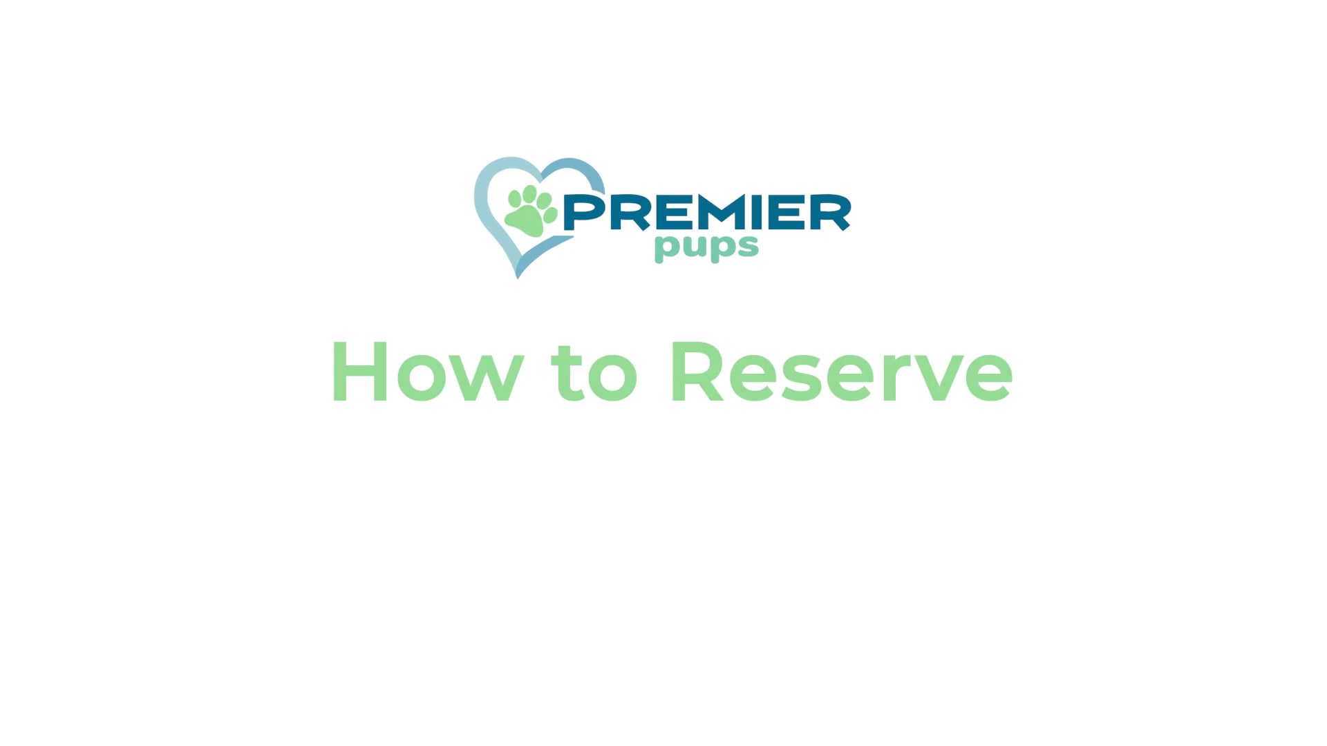 How to Reserve a Puppy
