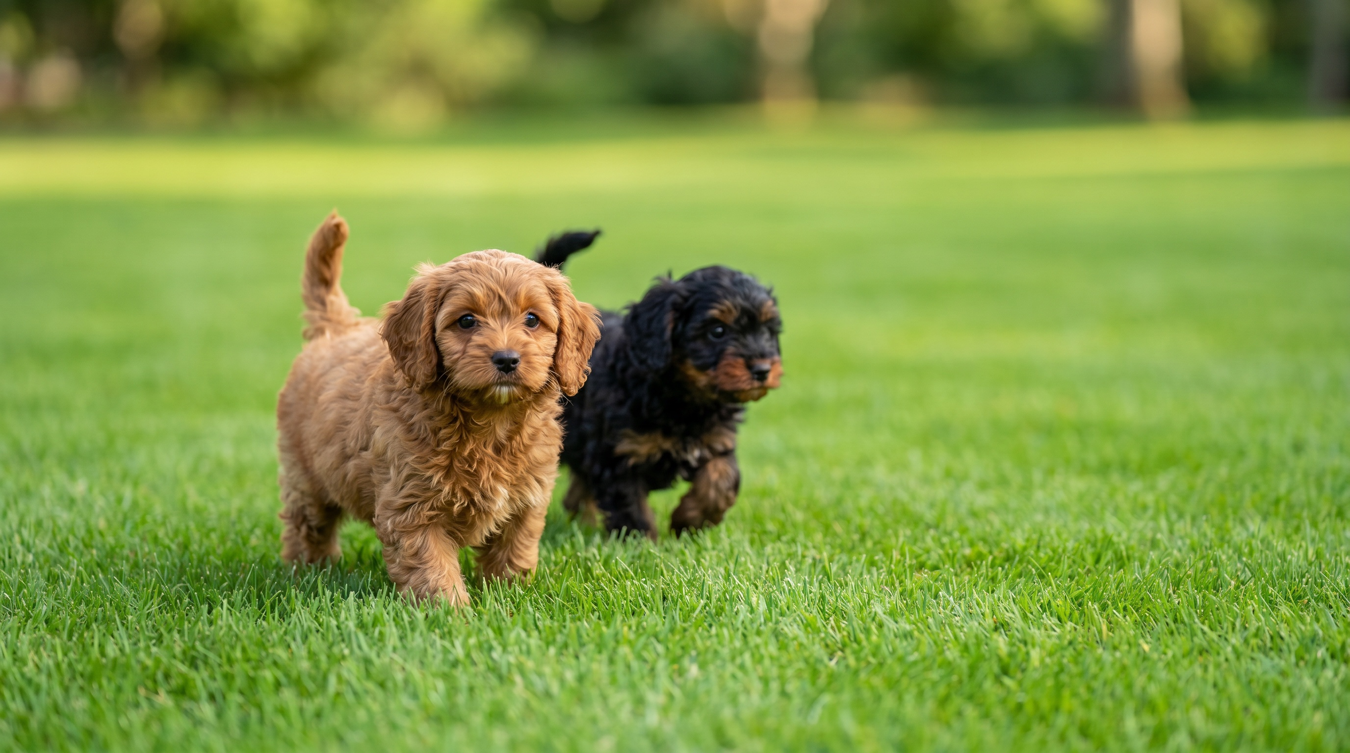 Premier Pups breeder caring for newborn puppies