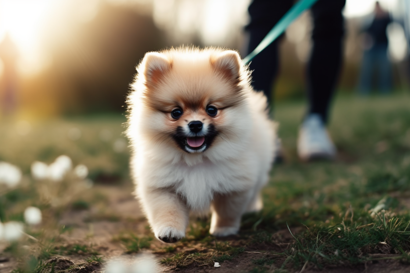 Graceful Pomeranian showcasing its reduced size a result of selective breeding