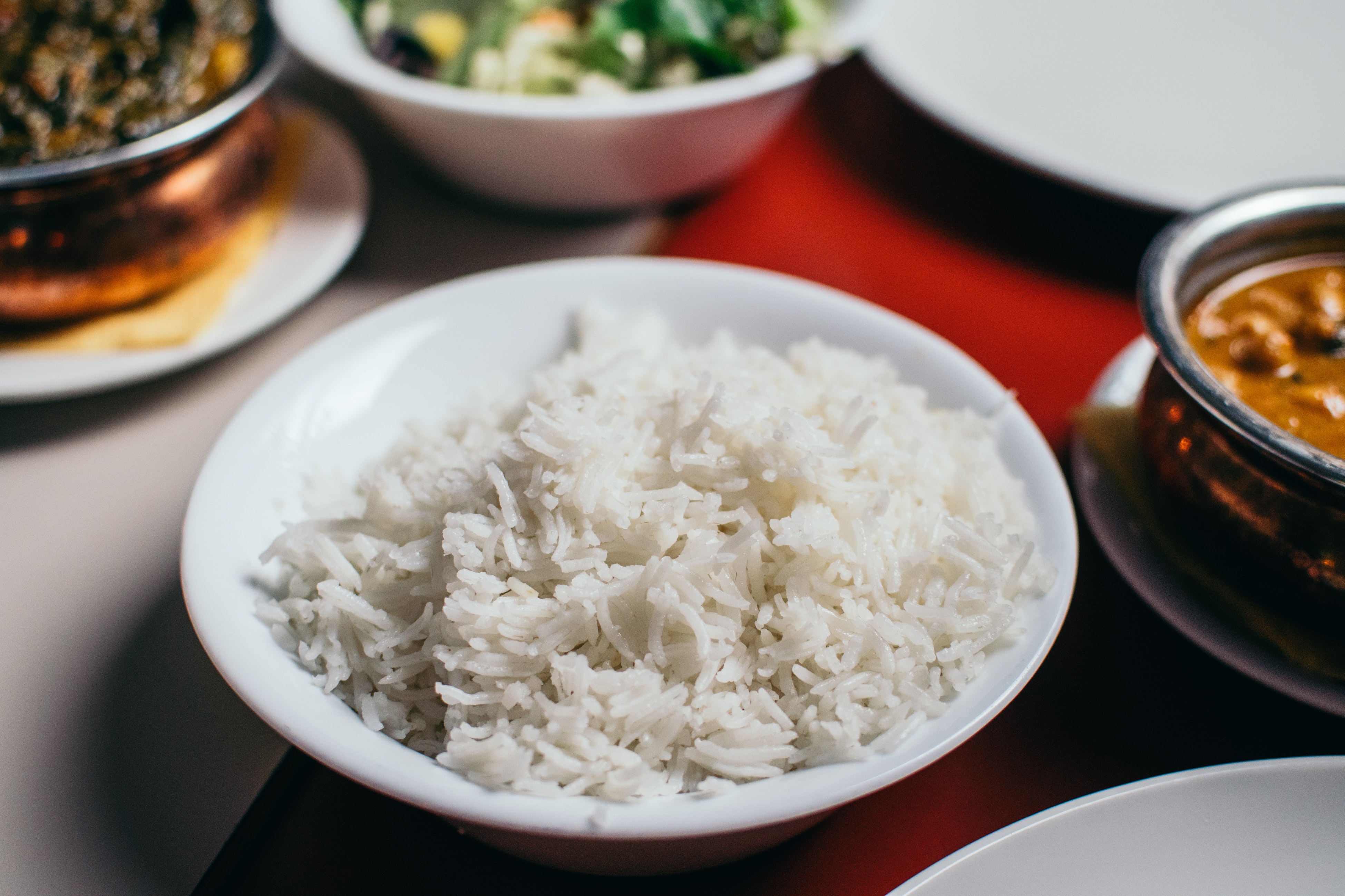 a bowl of white rice