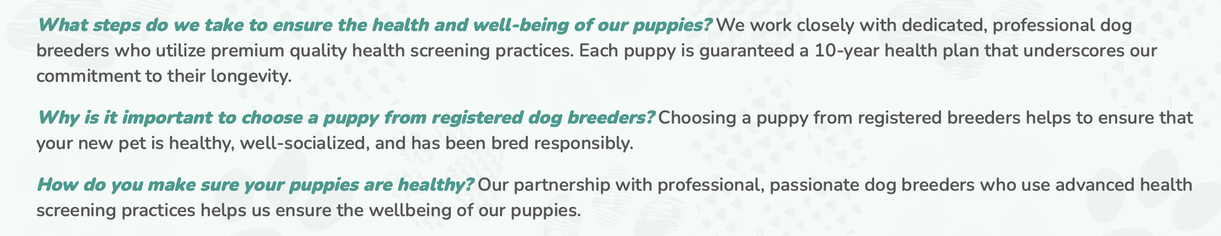 premier pups faqs about breeeder certification
