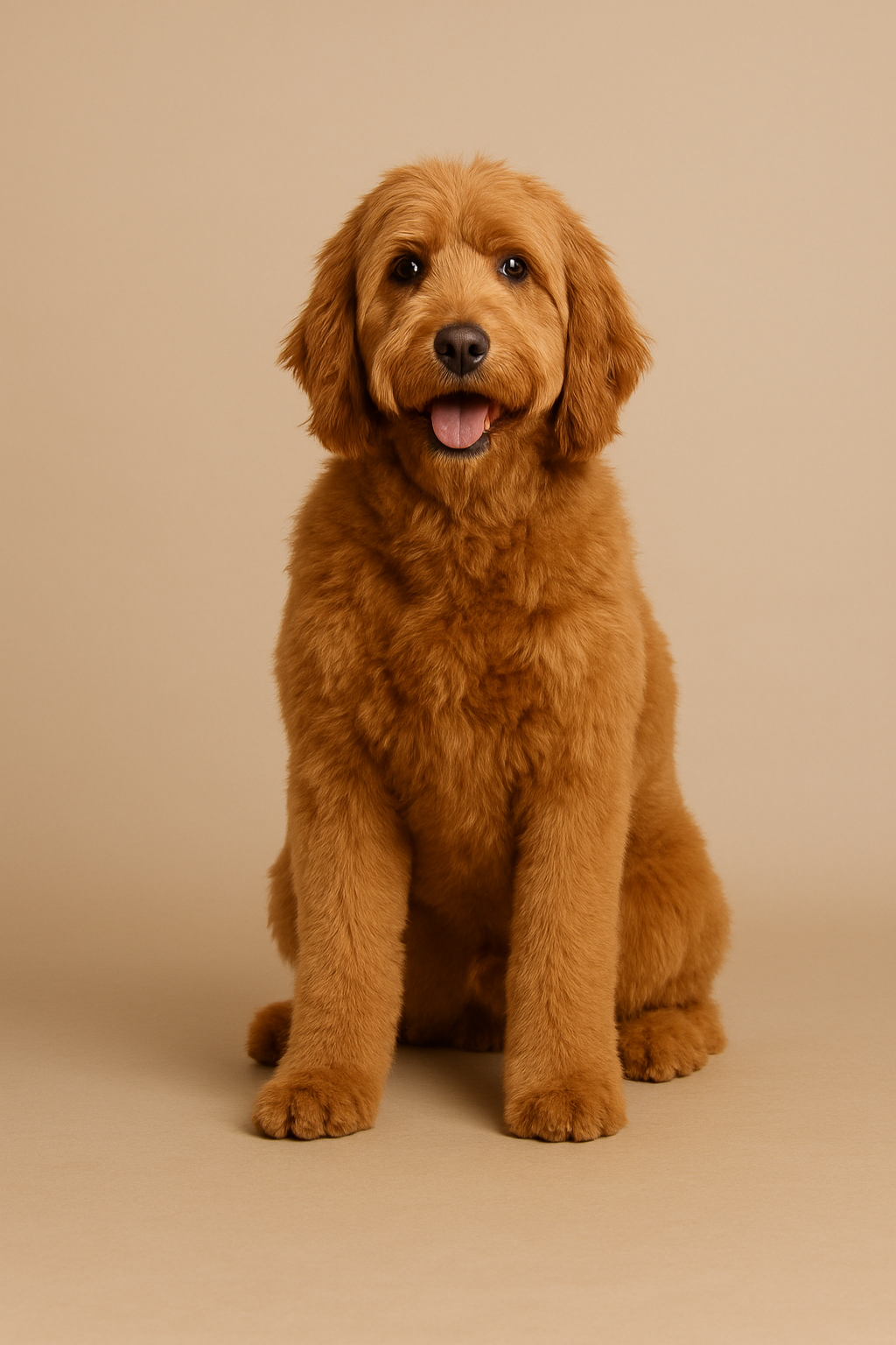image of full grown standard goldendoodle size