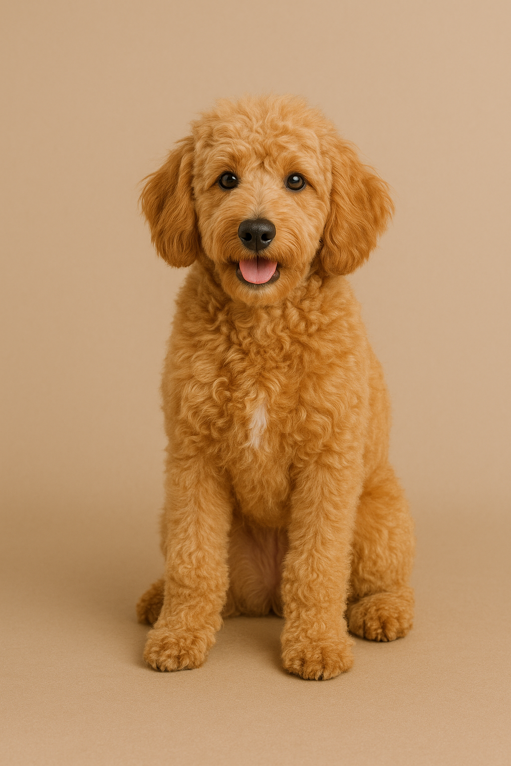 image of full grown medium goldendoodle size