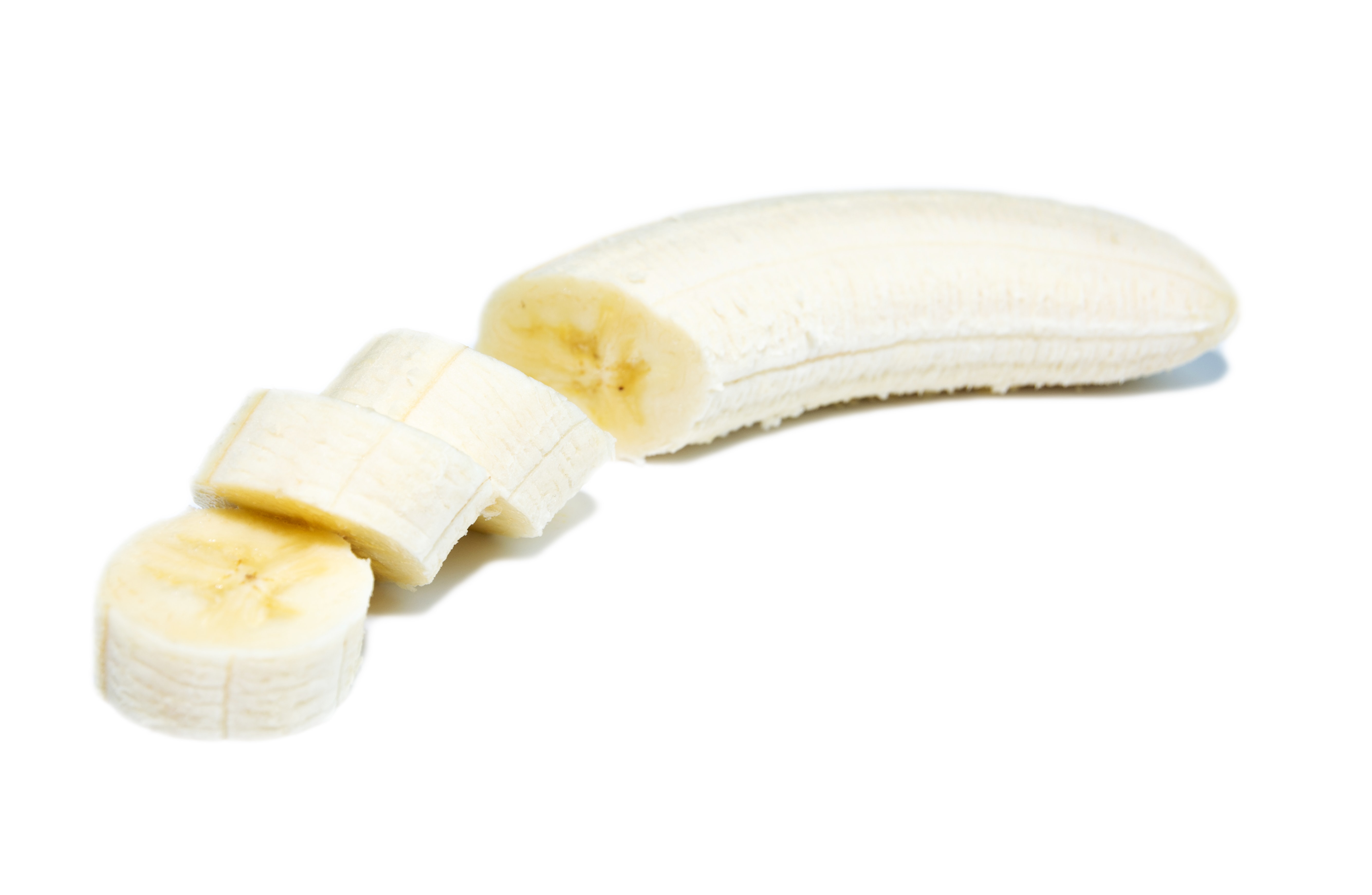 a banana half-sliced