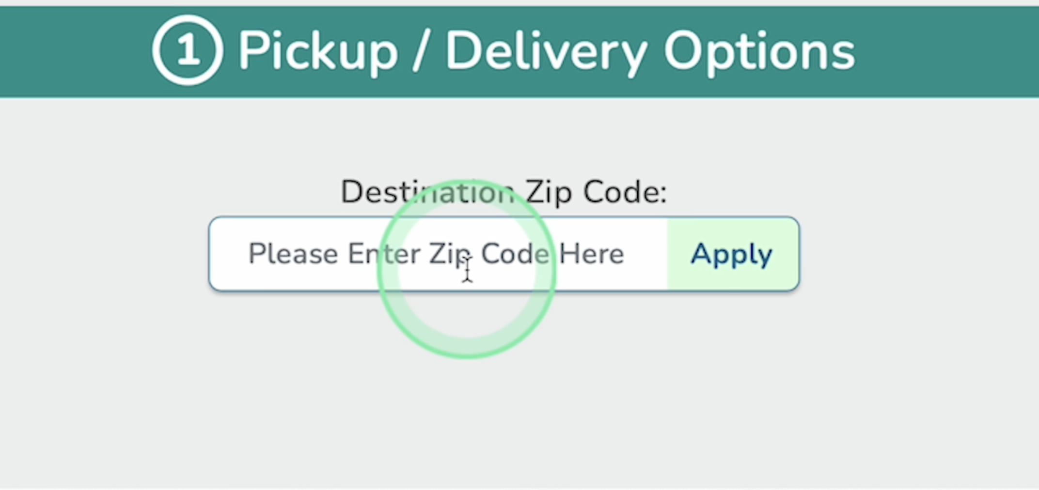 image of the search bar for zip codes on premier pups